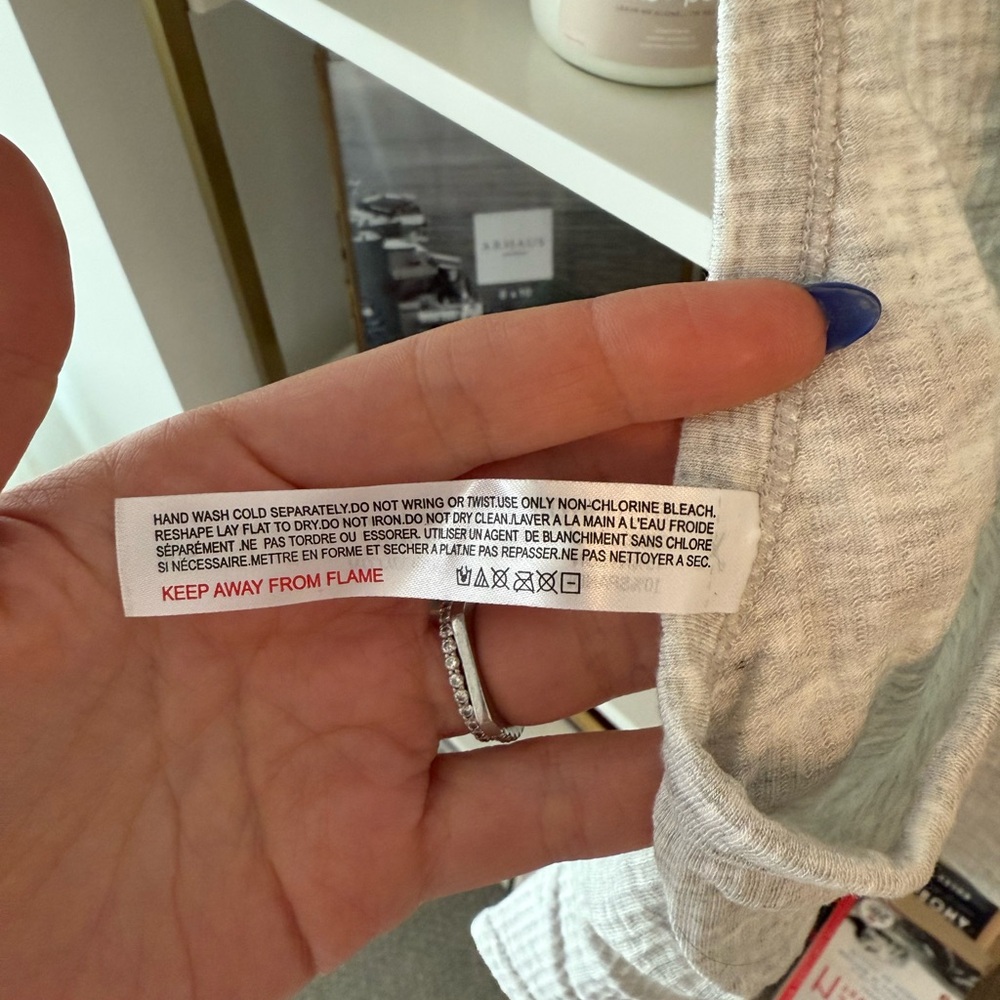 NWT Light Gray Ribbed Tank Top - Picture 7 of 9